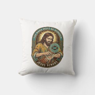 Jesus Club Handstempel Zal Niet Afwassen Ochtend H Kussen