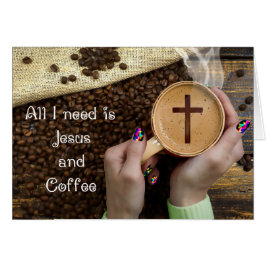Jesus & Coffee - 5" x 7" Art Kaart