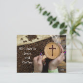 Jesus & Coffee - Briefkaart (Staand voorkant)