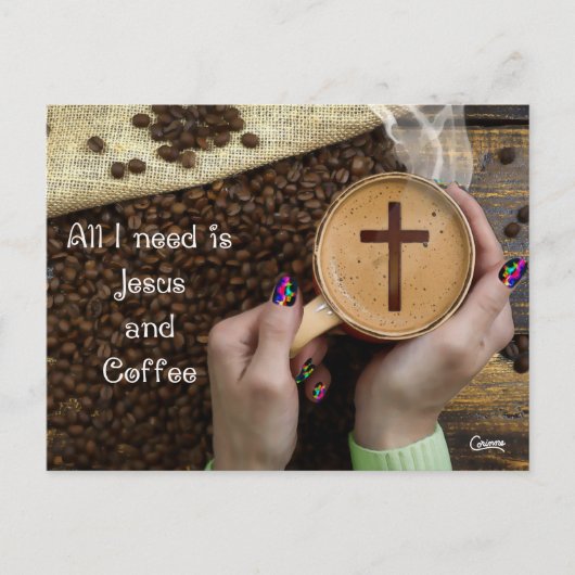 Jesus & Coffee - Briefkaart (Voorkant)