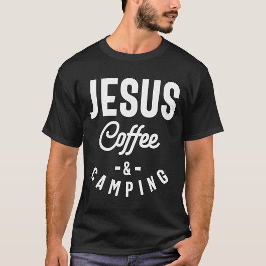 Jesus Coffee Camping - Christelijk T-shirt (Voorkant)
