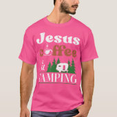 Jesus Coffee Camping RV trailer T-shirt (Voorkant)