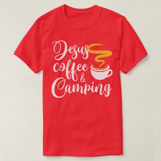 Jesus Coffee Camping T-shirt (Design voorkant)
