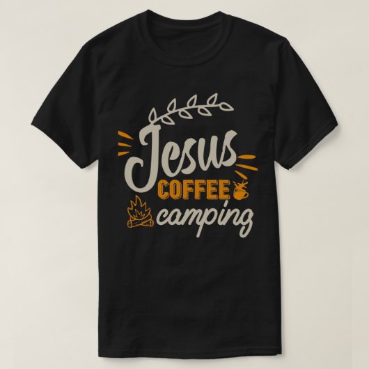 Jesus Coffee Camping T-shirt (Design voorkant)