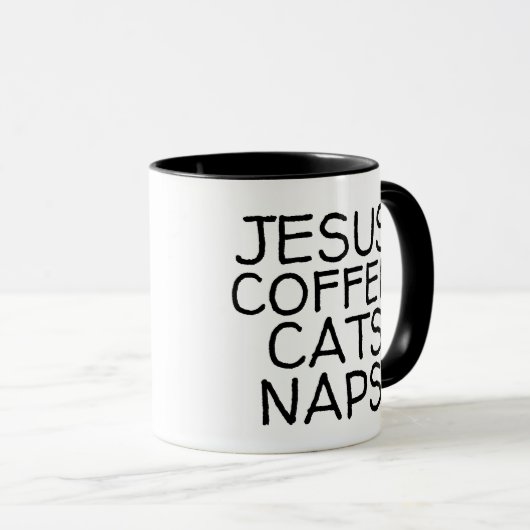 JESUS COFFEE CATEE NAPS CAT COFFEE MUGS MOK (Voorkant rechts)