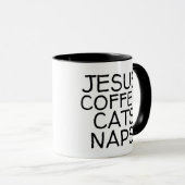 JESUS COFFEE CATEE NAPS CAT COFFEE MUGS MOK (Voorkant rechts)