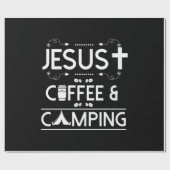 Jesus Coffee en Camping Cadeaupapier (Vlak)