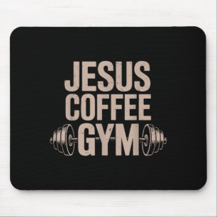 Jesus Coffee Gym Grappige Christelijke Workout Bar Muismat