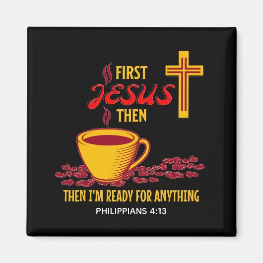 Jesus Coffee Lover Magneet (Voorkant)