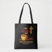 Jesus Coffee Lover Tote Bag (Voorkant)