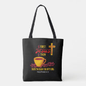 Jesus Coffee Lover Tote Bag (Achterkant)