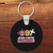 Jesus Coffee Pickleball Sleutelhanger (Voorkant)