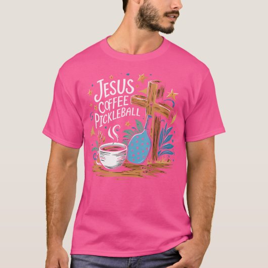 Jesus Coffee Pickleball T-shirt (Voorkant)
