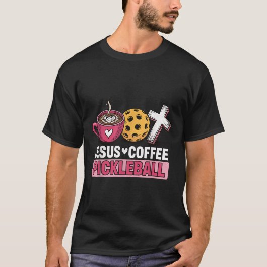 Jesus Coffee Pickleball T-shirt (Voorkant)