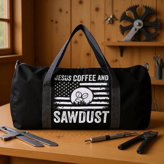 Jesus Coffee Sawdust USA Flag Plunjezak