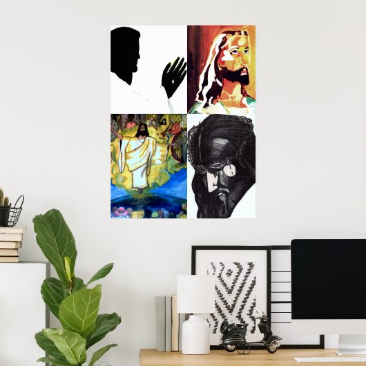 JESUS COLLAGE print (Thuiskantoor)