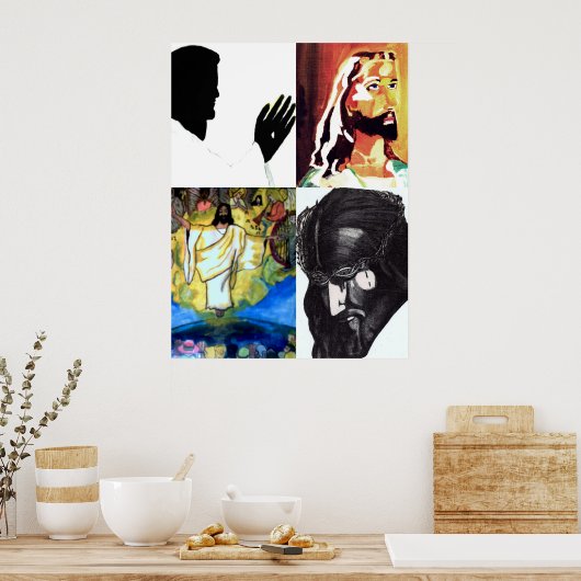 JESUS COLLAGE print (Keuken)