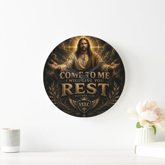 Jesus Come to Me Christian Gold Sacred Art Grote Klok (Huis)