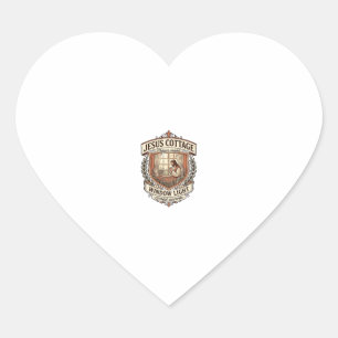 Jesus Cottage Raam Licht Jesus Cottage Raam Licht Hart Sticker