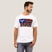 Jesus Country Red, White, Blue John 3:16 Vlag T-shirt (Voorkant volledig)