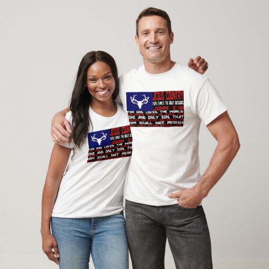 Jesus Country Red, White, Blue John 3:16 Vlag T-shirt (Unisex)