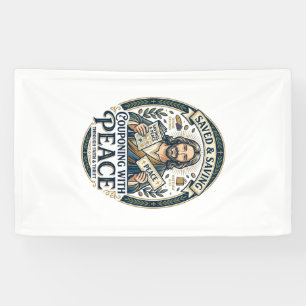 Jesus Coupon Woonwinkel Frugale T-shirt Op geloof Spandoek