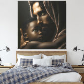Jesus Cradling Child Canvas Afbeelding 2 (Insitu (Slaapkamer))