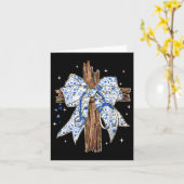 Jesus Cross Blue Coquette Bow Nurse Stethoscope Ch Kaart (Gele Bloem)