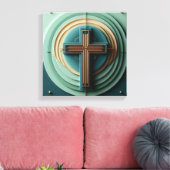 Jesus Cross Canvas Afdruk (Insitu (Woonkamer))