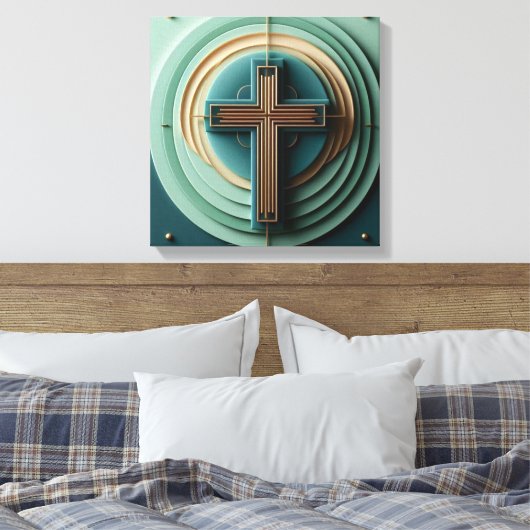 Jesus Cross Canvas Afdruk (Insitu (Slaapkamer))