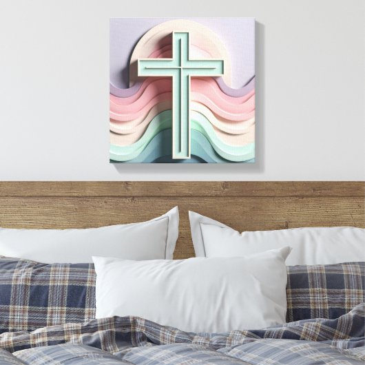 Jesus Cross Canvas Afdruk (Insitu (Slaapkamer))
