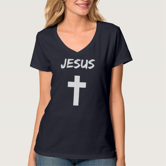 Jesus Cross Christelijk Church God-religie T-shirt (Voorkant)