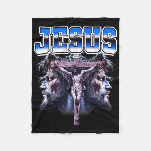 Jesus Cross Christelijke jaren 90 Bootleg Style Fleece Deken