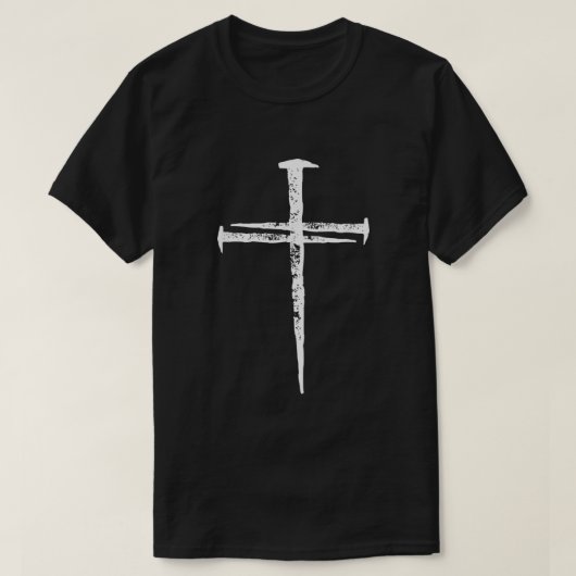 Jesus Cross Drie Nails Christelijk Vintage T-shirt (Design voorkant)
