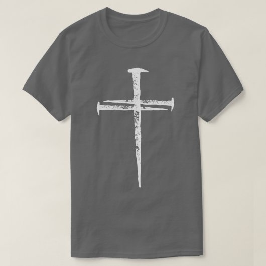 Jesus Cross Drie Nails Christelijk Vintage T-shirt (Design voorkant)