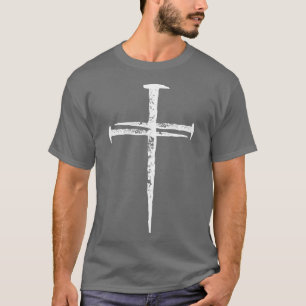 Jesus Cross Drie Nails Christelijk Vintage T-shirt