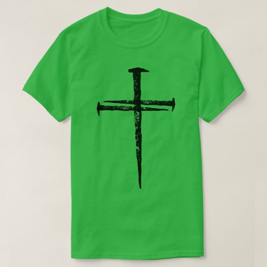 Jesus Cross Drie Nails Christelijk Vintage T-shirt (Design voorkant)