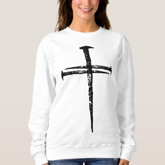 Jesus Cross Drie Nails Christelijk Vintage Trui (Voorkant)