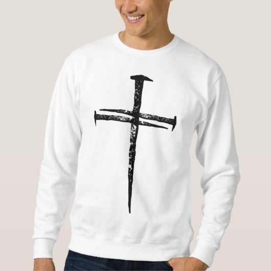 Jesus Cross Drie Nails Christelijk Vintage Trui (Voorkant)