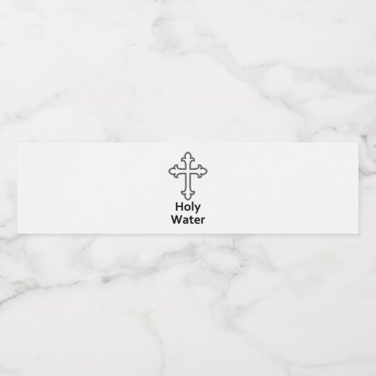 Jesus Cross Holy Waterfles Etiket (Enkel label)
