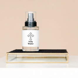 Jesus Cross Holy Waterfles Etiket