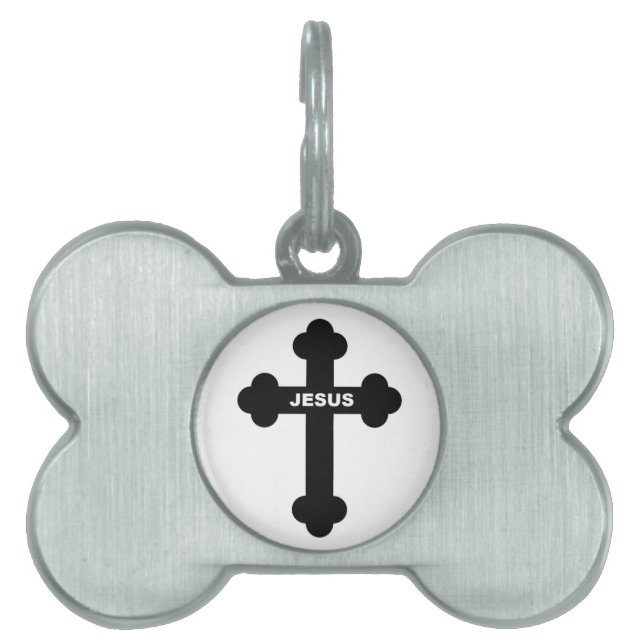 JESUS CROSS HUISDIEREN NAAMPLAATJE (voorkant)