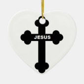 JESUS CROSS KERAMISCH ORNAMENT (Voorkant)