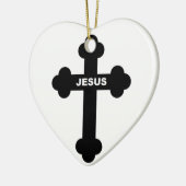 JESUS CROSS KERAMISCH ORNAMENT (Links)