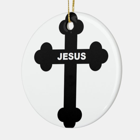 JESUS CROSS KERAMISCH ORNAMENT (Links)