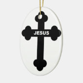 JESUS CROSS KERAMISCH ORNAMENT (Links)