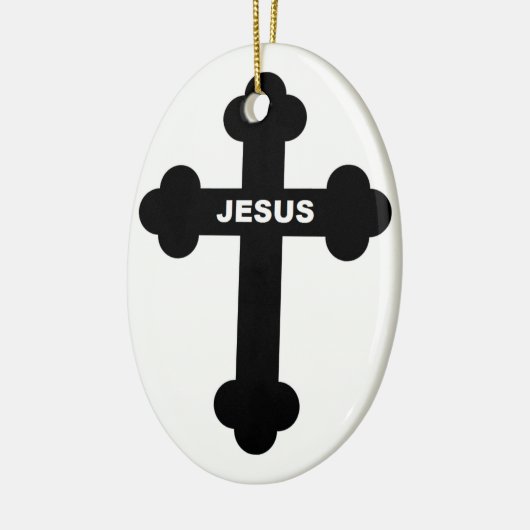 JESUS CROSS KERAMISCH ORNAMENT (Links)