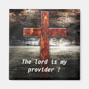 Jesus Cross met bijbelschrift Magneet