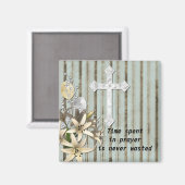 Jesus Cross met Christelijke prijsopgave Magneet (Voorkant / Achterkant)