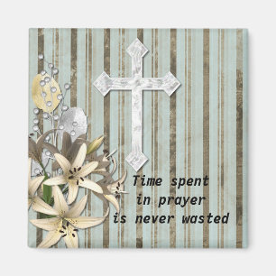 Jesus Cross met Christelijke prijsopgave Magneet